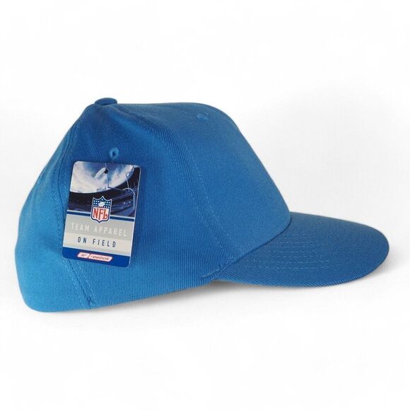 Reebok Vintage 2002 Detroit Lions Official Sideline Fitted Hat Blue / White OS - Picture 4 of 9